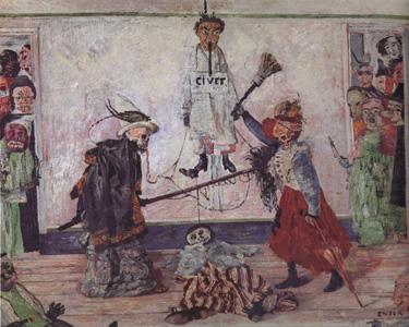 James Ensor Skeletons Flghting for the Body of a Hanged Man (nn03) china oil painting image